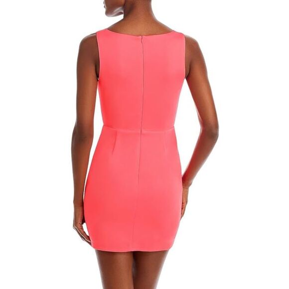 FORE Womens Pink Lined Knot Corset Style Bodice Sleeveless Mini Body Con Dress S - Picture 2 of 2